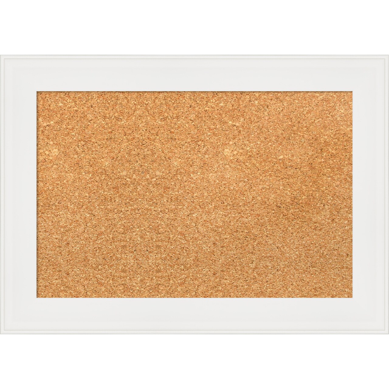 Cork Board, Vanity White Narrow Frame - Bulletin Board, Organization Board, Pin Board